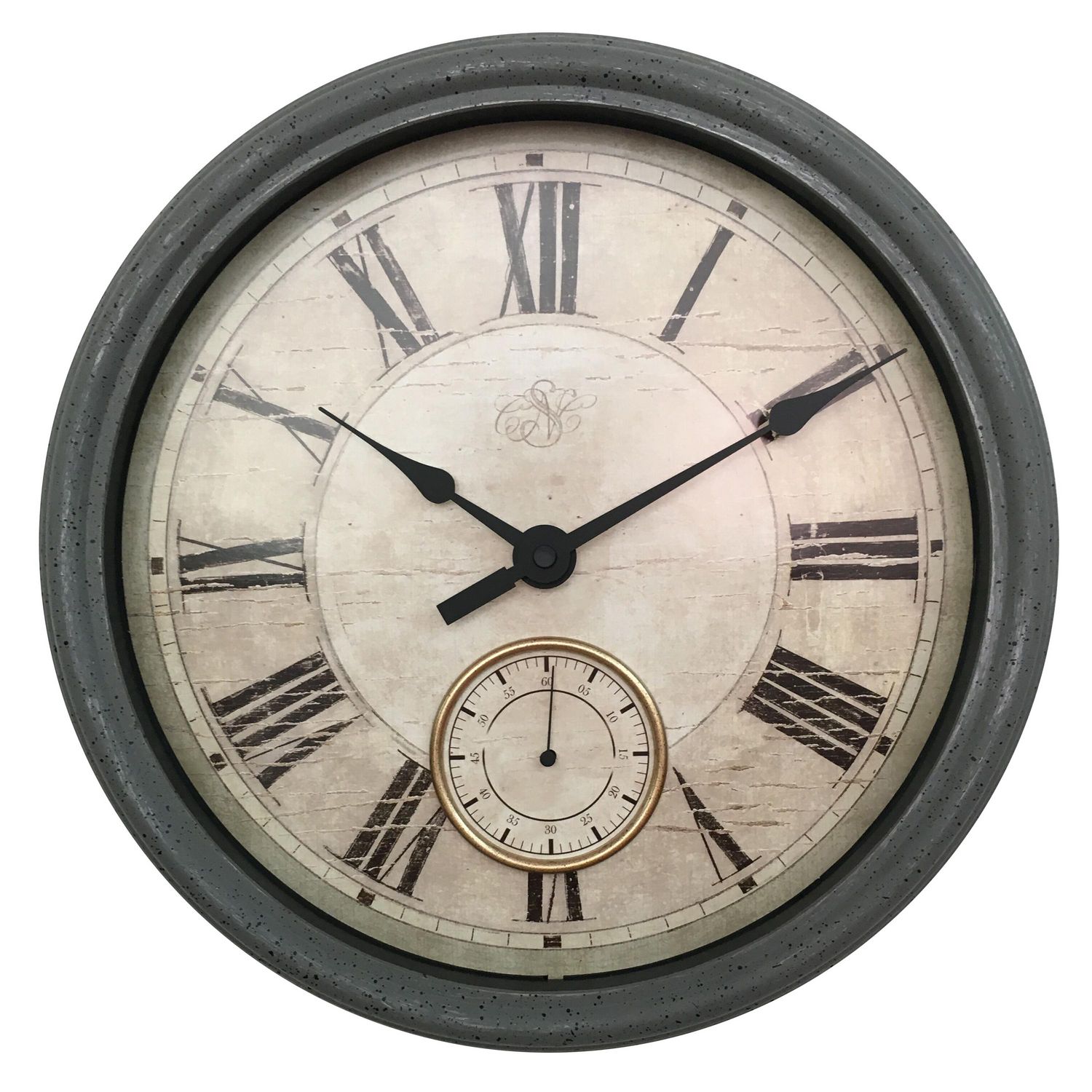 hometrends Grey Wall Clock with Inner Dial Walmart Canada