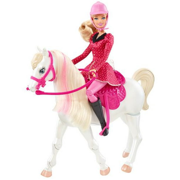 Barbie et son cheval, poupees