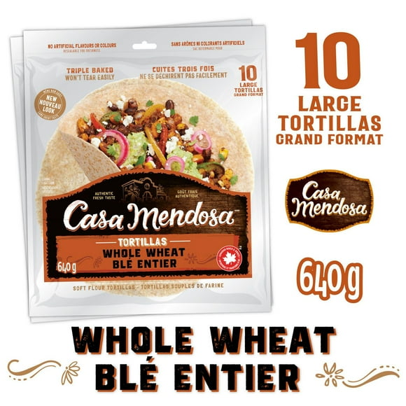 Casa Mendosa Blé entier 10" grandes tortillas