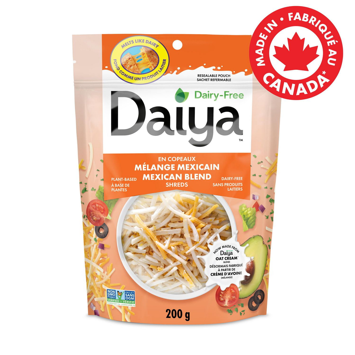 Daiya Mélange Mexicain en copeaux sans produits laitiers 200g