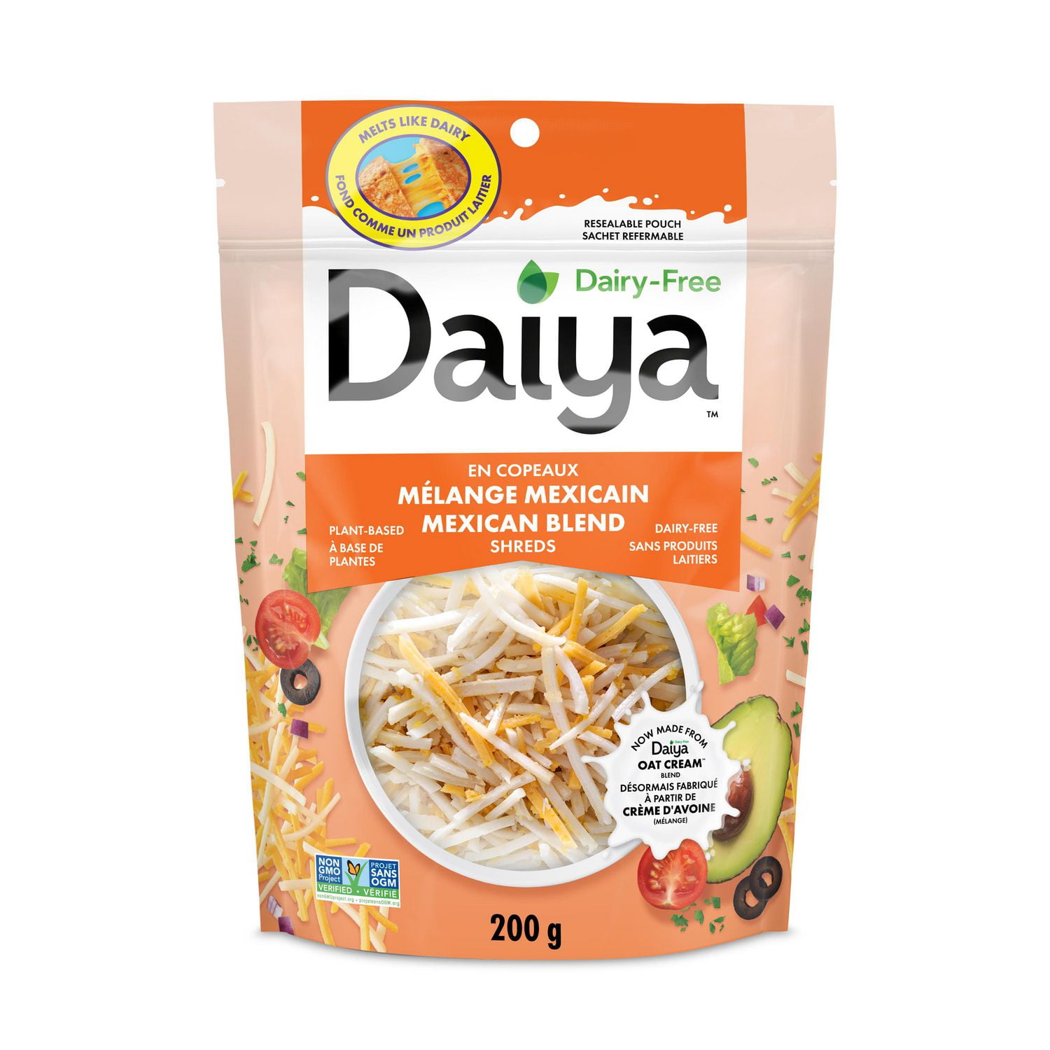 Daiya Mélange Mexicain en copeaux sans produits laitiers 200g