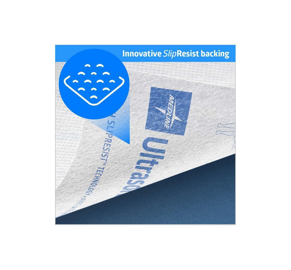 Alèses jetables Medline Ultrasorbs Advanced Premium, capacité de poids de 300 lb, 30"x36", avec technologie antidérapante, sac de 5