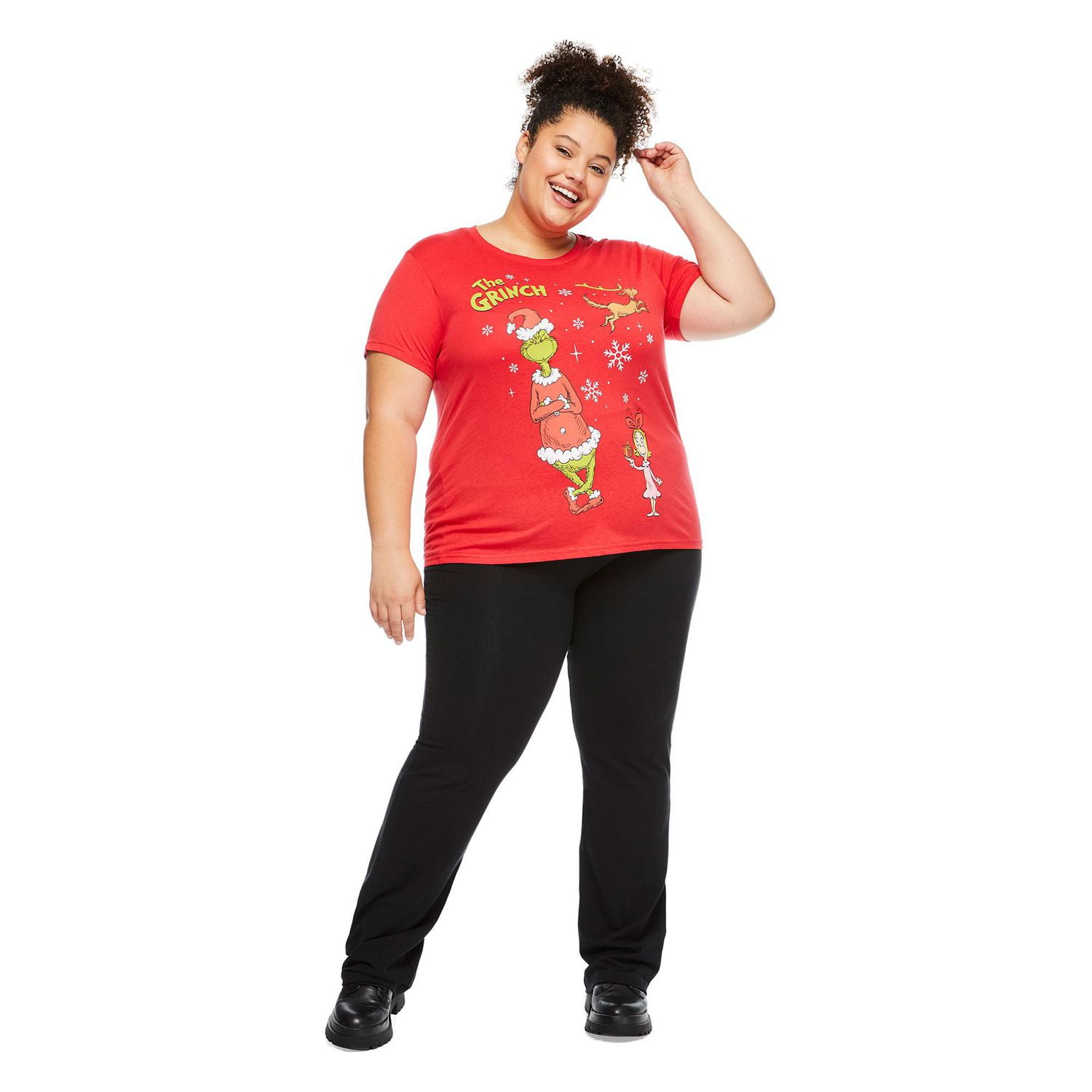 The Grinch Women's Plus Boyfriend Fit Tee