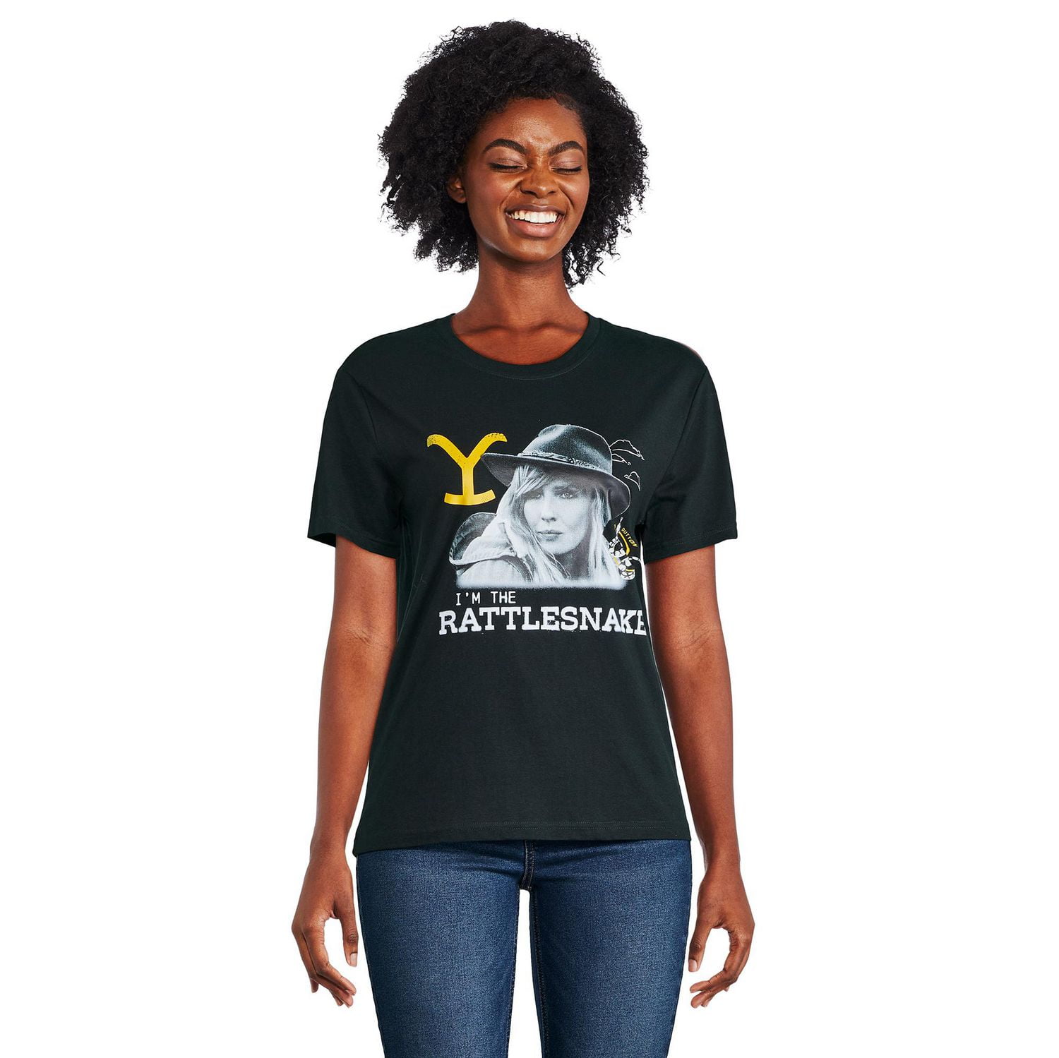 T-shirt coupe garçonne Yellowstone pour femmes Tailles TP–TG