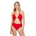 thumbnail image 1 of No Boundaries Women's Cut-Out One Piece Swimsuit, 1 of 6