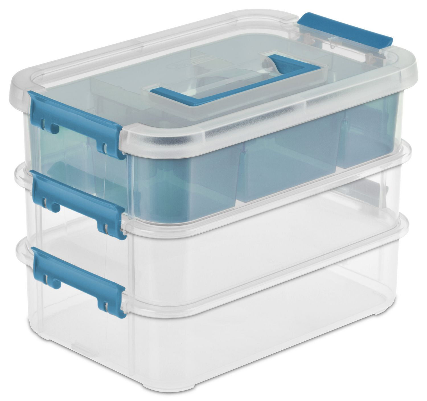 clear plastic box with handle