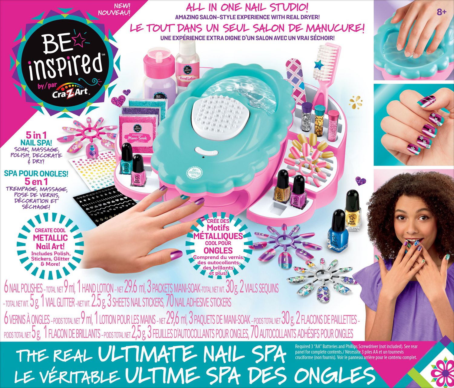 Cra-Z-Art Be Inspired All-in-One Real Ultimate Nail Spa, Nail