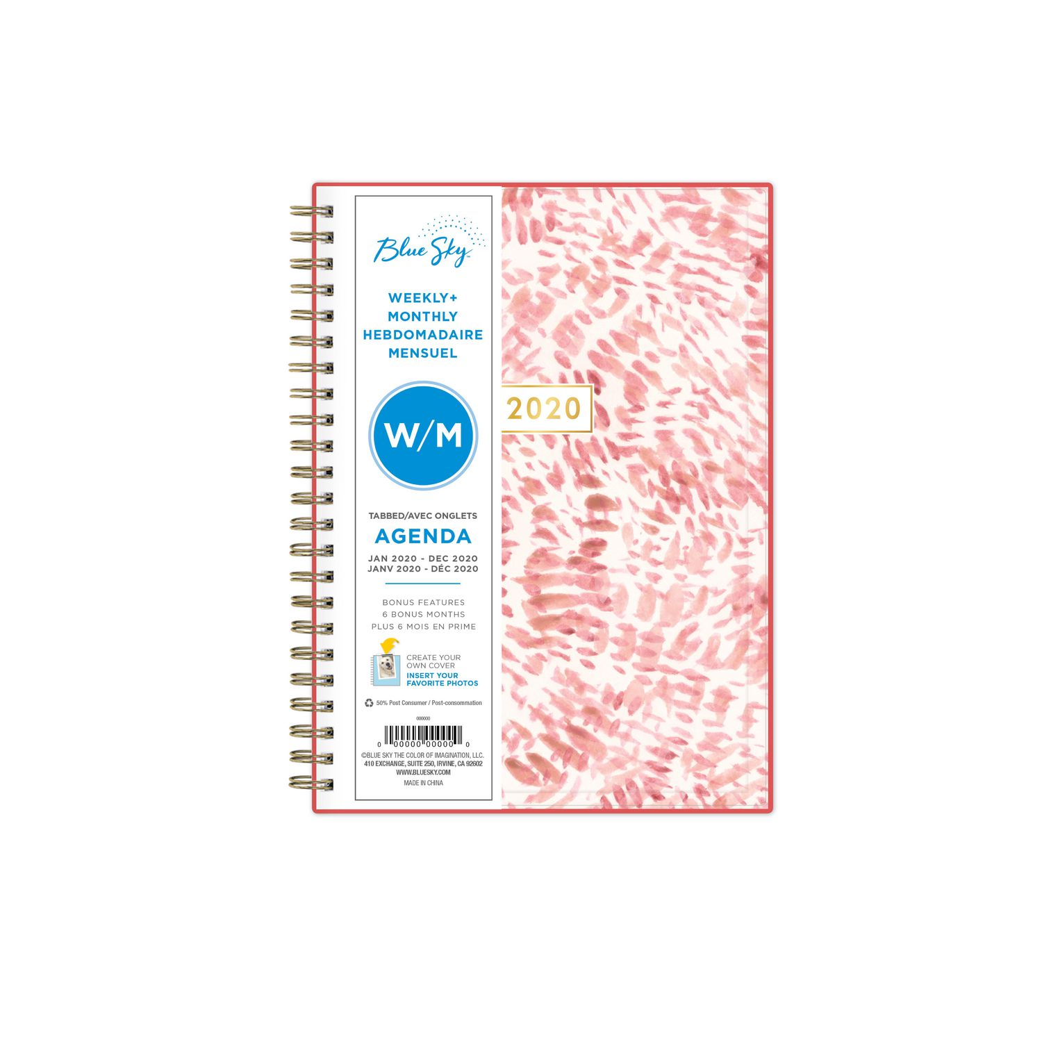 Blue Sky Medium Weekly/Monthly Planner Notes for 2020 Walmart Canada