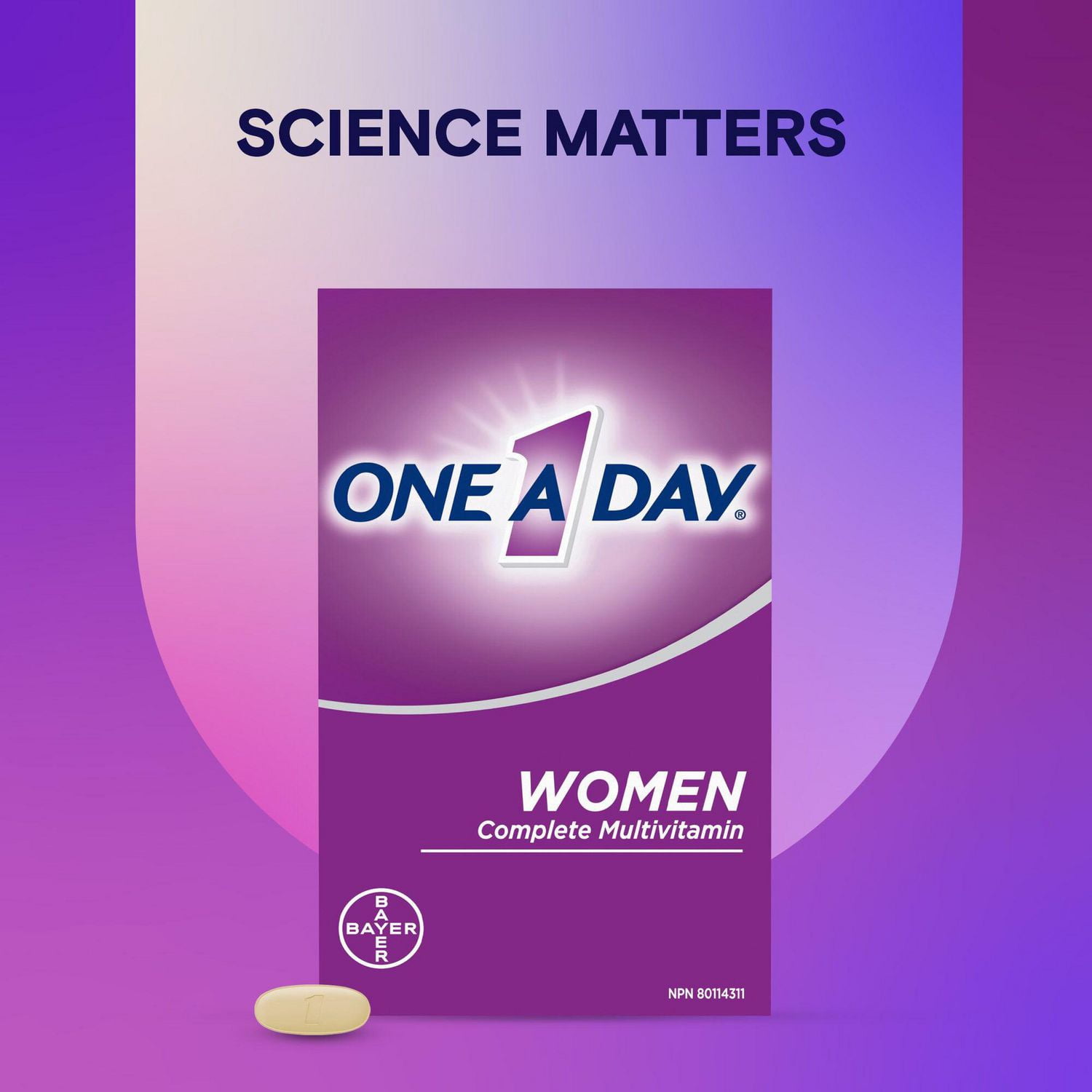 Multivitamines One A Day pour femmes – Vitamines quotidiennes pour femmes – Multivitamines pour femmes avec vitamines A, C et D, zinc pour le soutien immunitaire, vitamines E et B12, biotine, calcium et fer