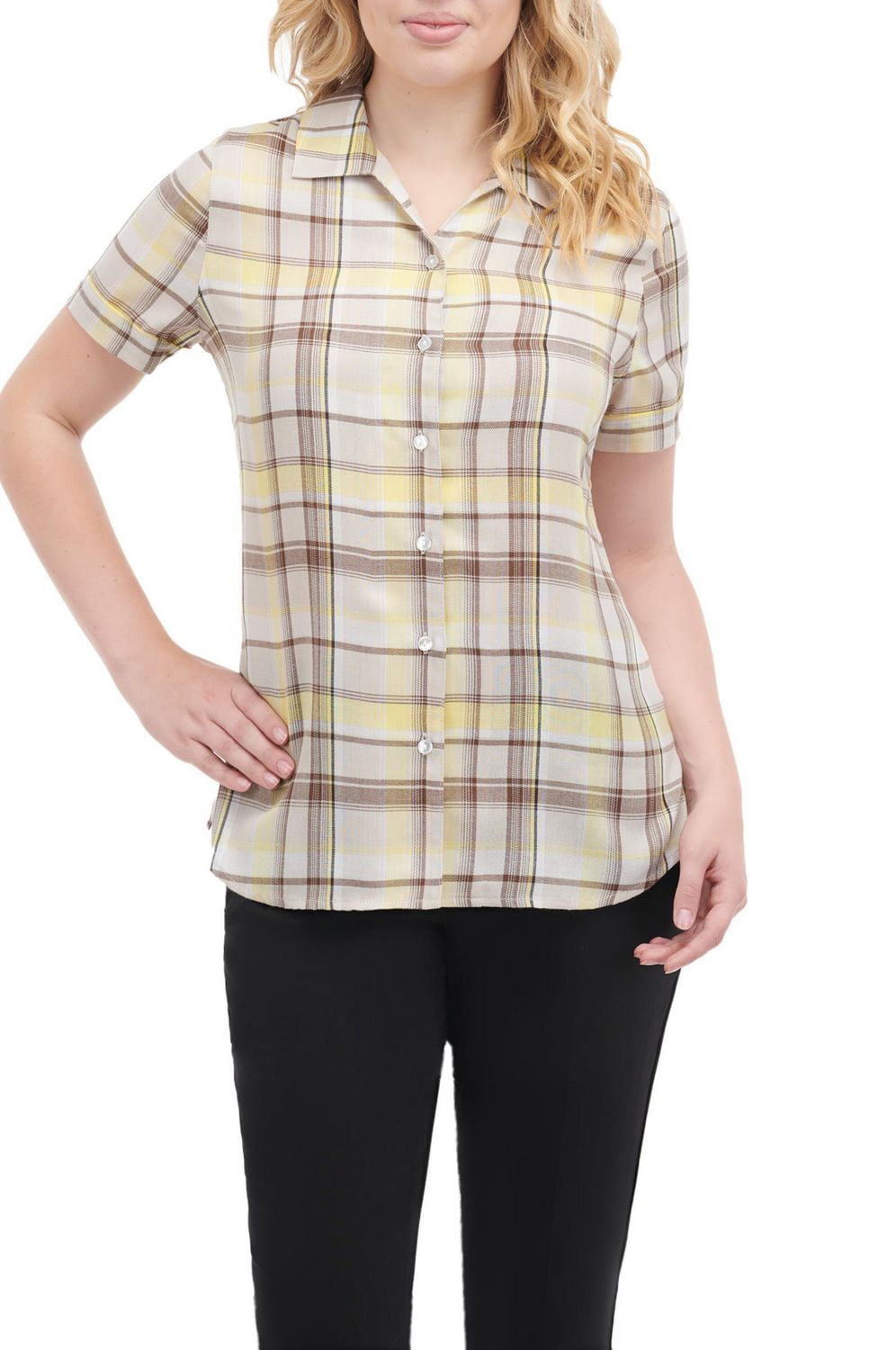 Alia Women's Plaid Blouse Walmart Canada
