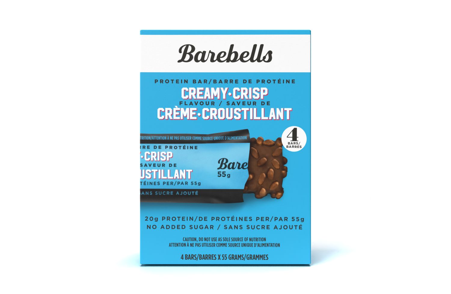 BAREBELLS CREAMY CRISP PROTEIN BAR - 4 PACK