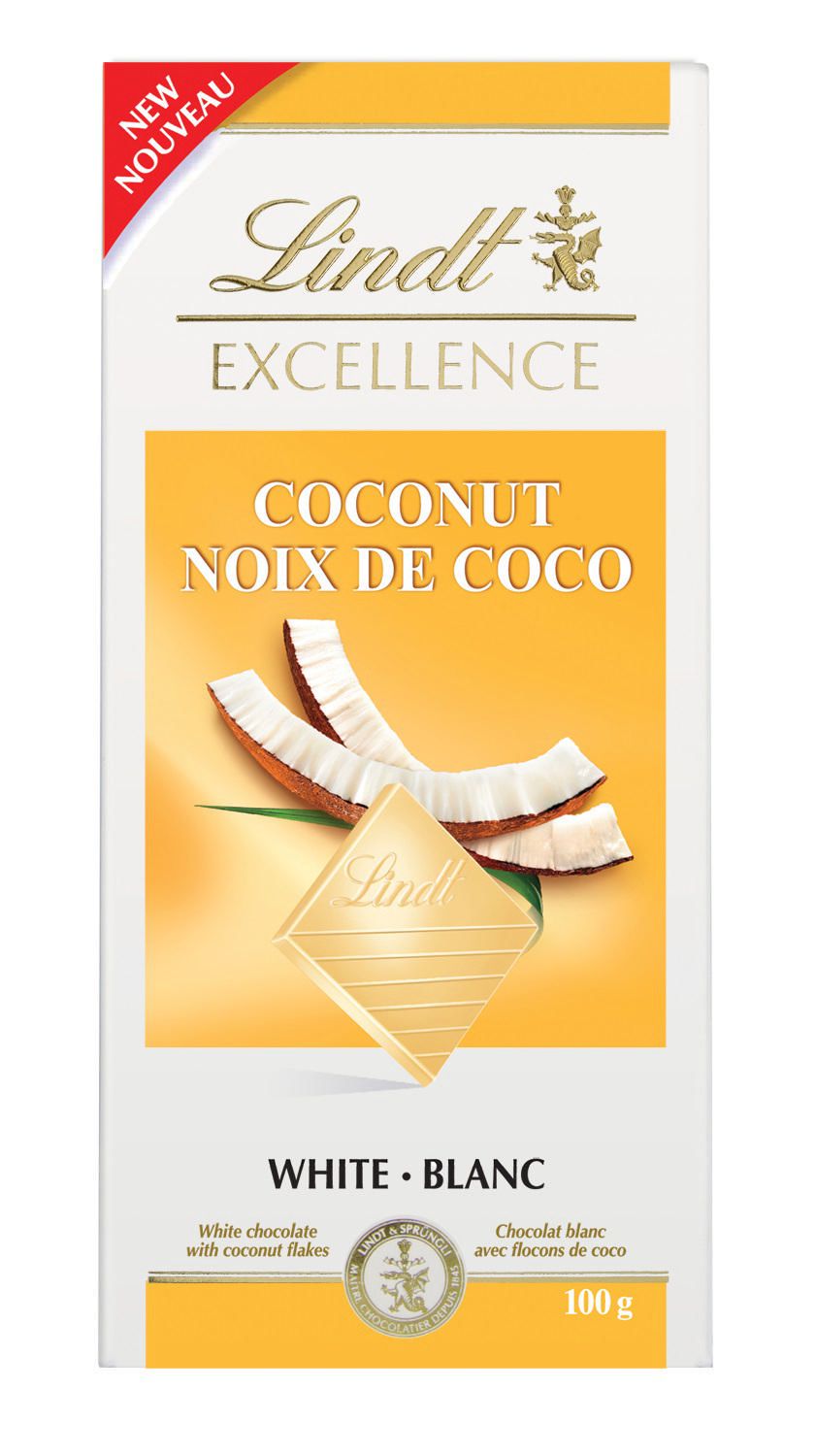 Lindt Chocolat blanc au noix de coco Excellence 