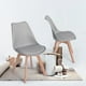 Homycasa Ensemble de 4 chaises de salle à manger modernes – Structure en métal élégante et revêtement luxueux marron – image 3 sur 9