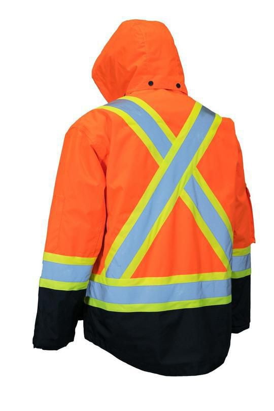 Parka de sécurité d'hiver Forcefield 6-in-1 Hi Vis avec veste bombardier amovible