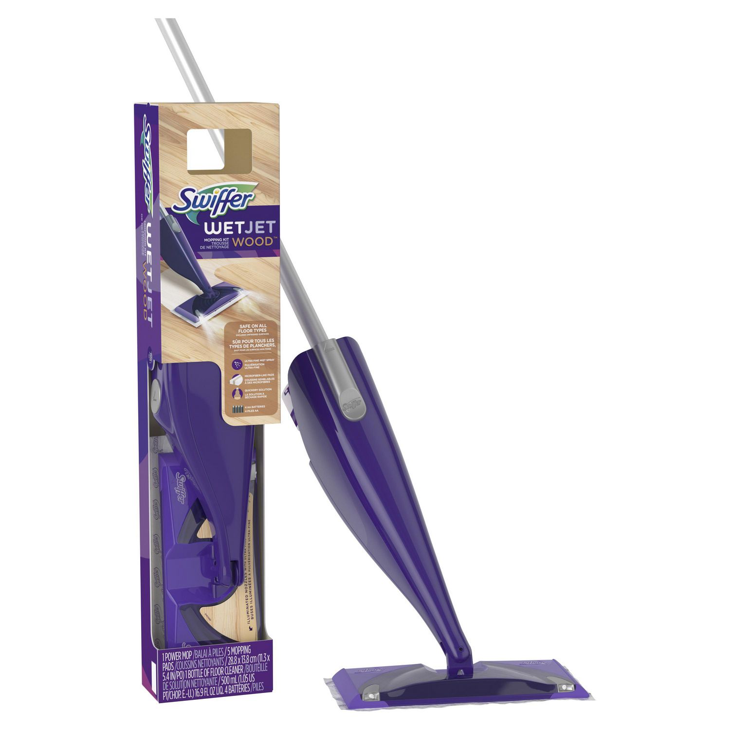 Swiffer WetJet Wood Floor Spray Mop Starter Kit - Walmart.ca