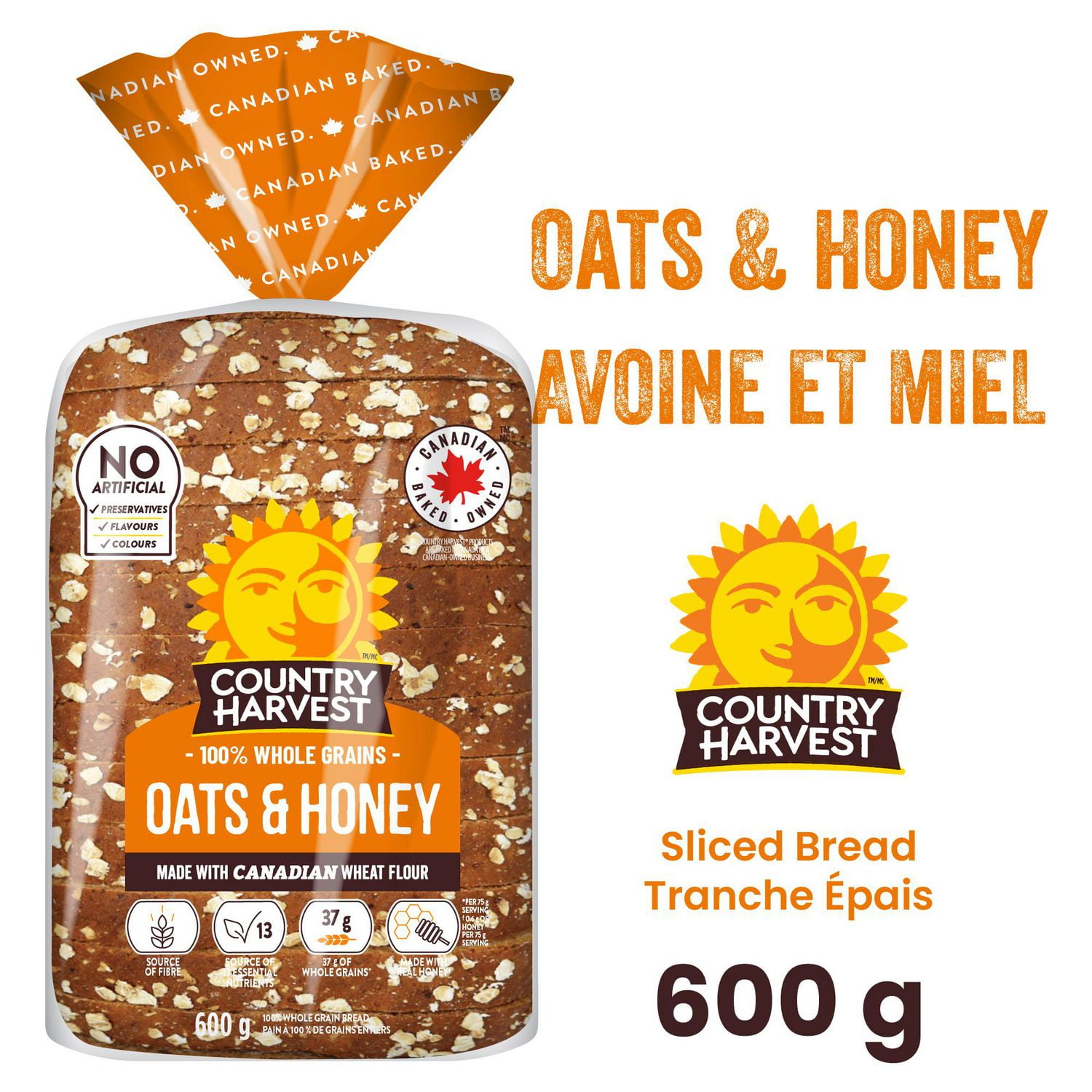 Country Harvest Oats and Honey Sliced Bread