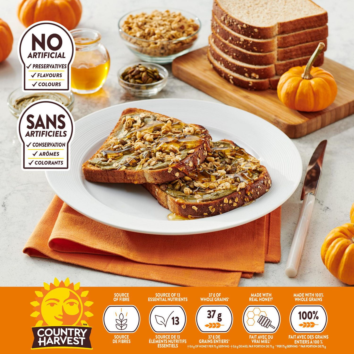 Country Harvest Oats and Honey Sliced Bread