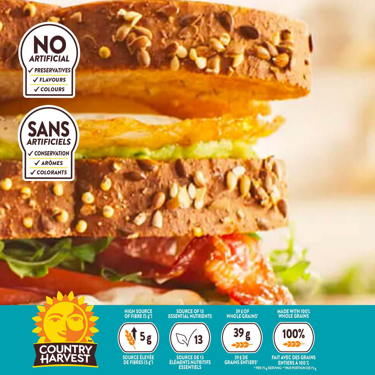 Country Harvest Flax & Quinoa Sliced Bread, 600 g