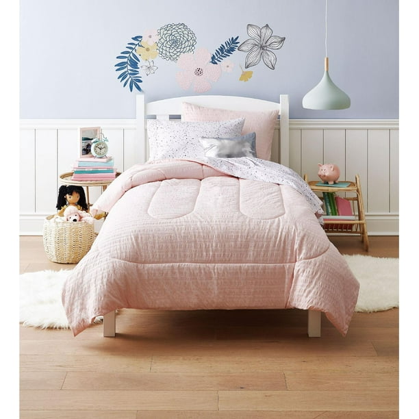 Mainstays Kids Sersuckr Bed in a Bag, Sizes: T/6 pc, D/8 pc - Walmart.ca