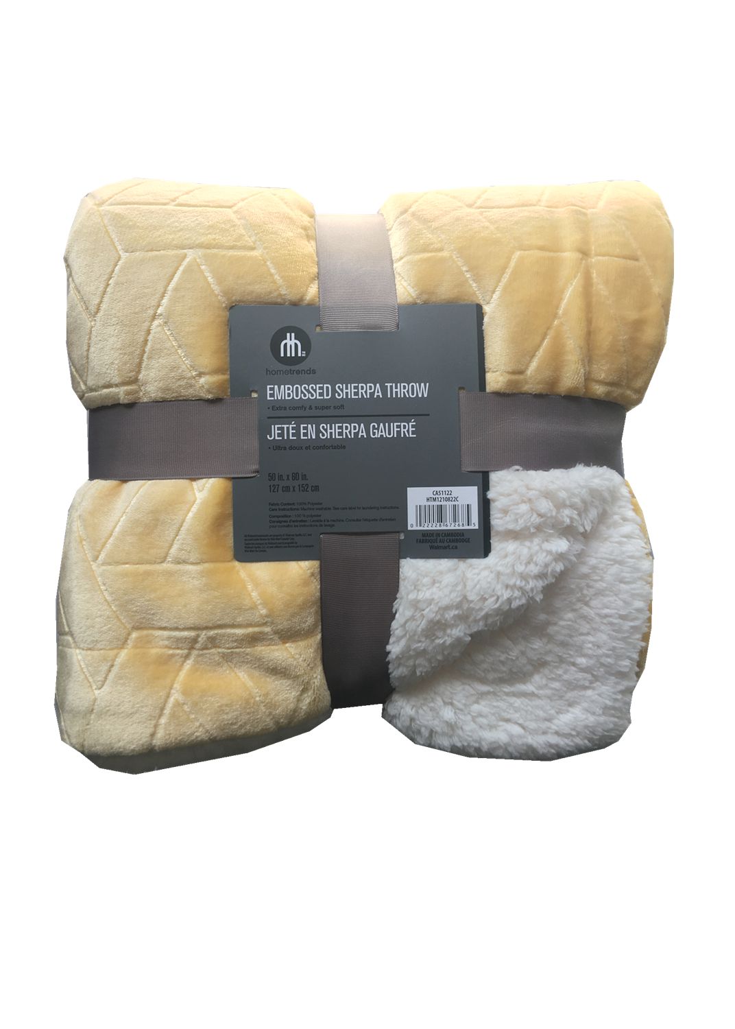 EMBOSSED SHERPA THROW Walmart Canada