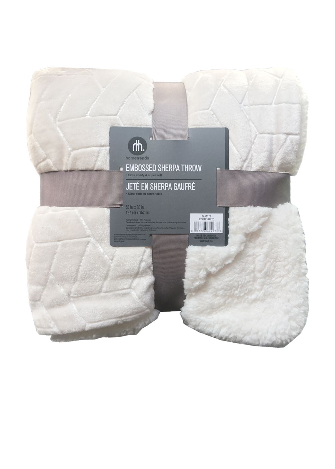 EMBOSSED SHERPA THROW Walmart Canada