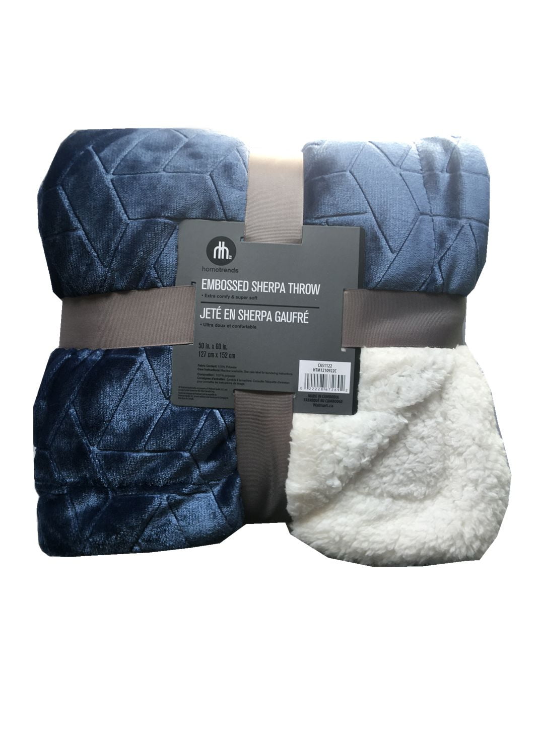 EMBOSSED SHERPA THROW Walmart Canada