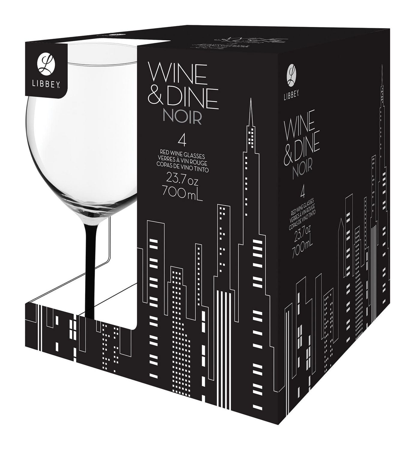 Libbey Glass Libbey Wine & Dine Noir Red Wine Glasses Walmart Canada