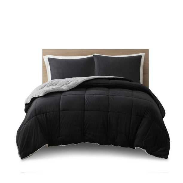 Home Trends 3 Piece Plush Reversible Comforter Set 