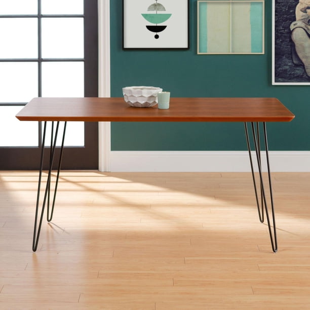 Manor Park 6 Person Mid Century Modern Rectangle Dining Table - Walmart.ca