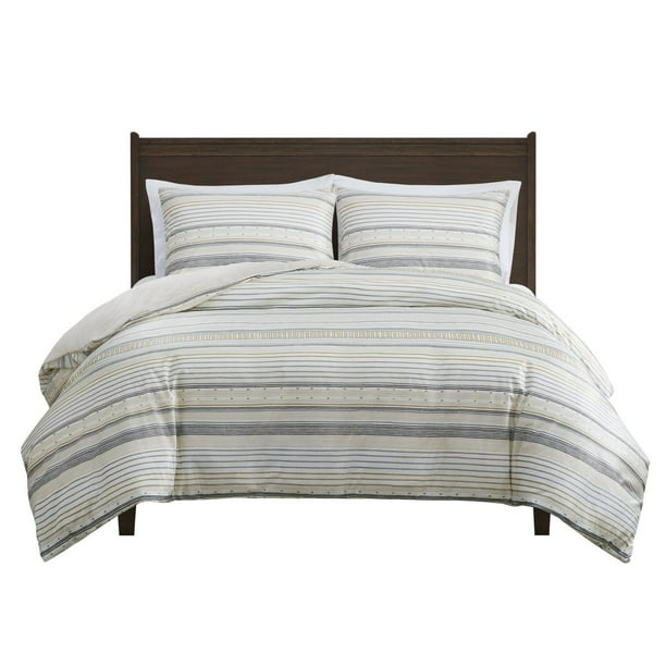 Home Trends 3 Piece striped Duvet Cover Set, D/Q, K 