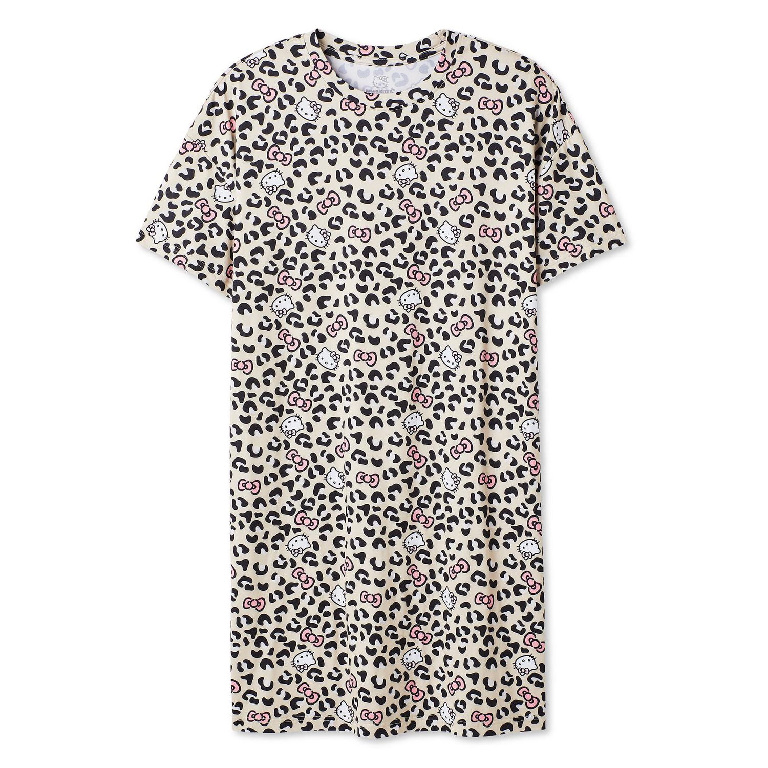 Chemise de nuit imprimée Hello Kitty pour femmes