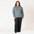thumbnail image 2 of Devoted Women’s Plus size L/S embellished large fitted hem cable knit sweater, 2 of 4