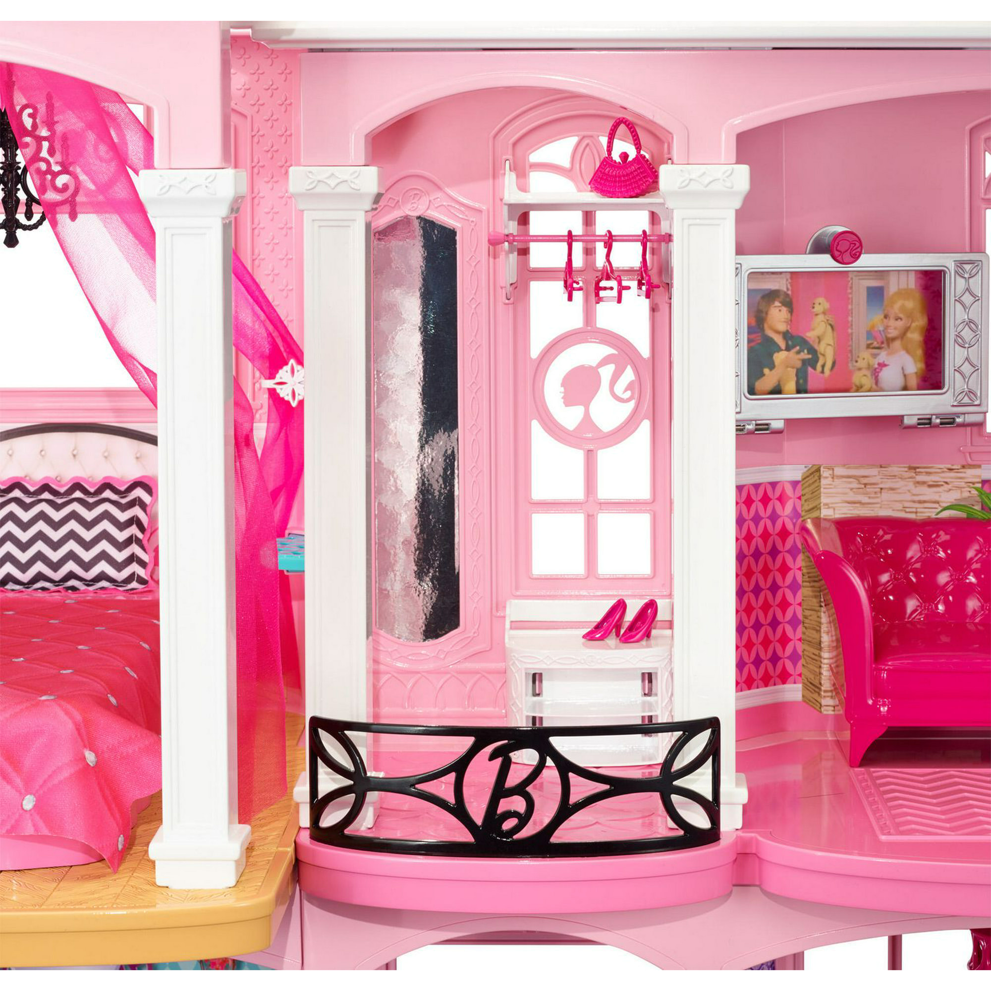 Barbie DreamHouse, Doll House Playset with 70+ Accessories Including  Transforming Furniture, Elevator, Slide, Lights & Sounds