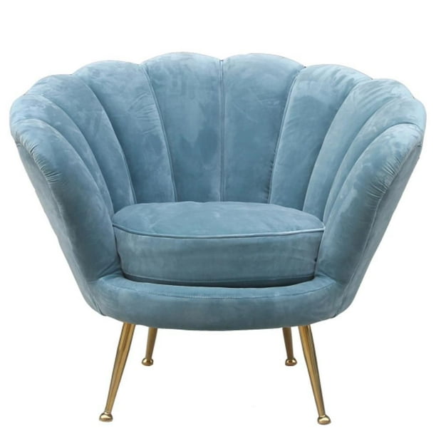 Heavenly Collection Blue Velvet Lounge Chair - Walmart.ca