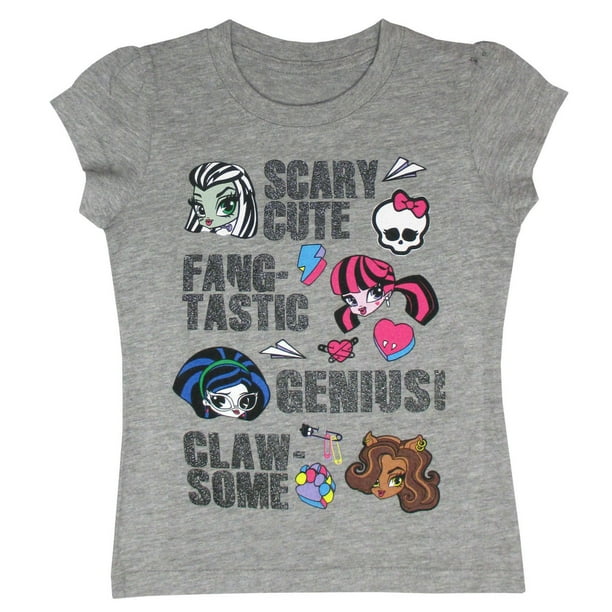 T-shirt Monster High à encolure ras du cou et à manches courtes pour filles