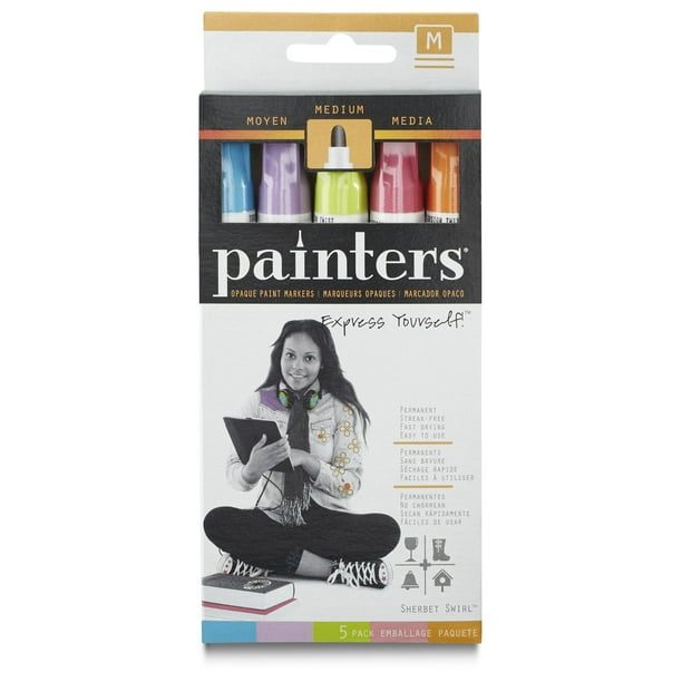 Marqueurs de peinture opaques Elmer's Painters, pointe moyenne, couleurs de tourbillon de sorbet, 5 unités