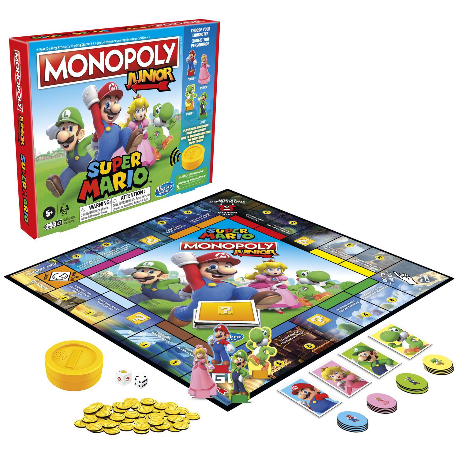 Monopoly Junior Super Mario Edition Board Game, Fun Kids' Game