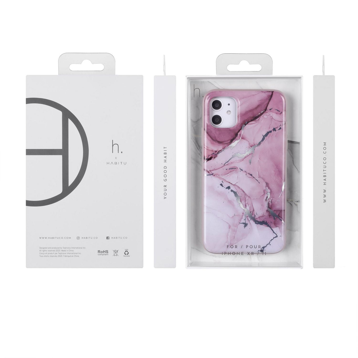 Habitu Phone Case Marble Pink for iPhone XR 11 Walmart.ca