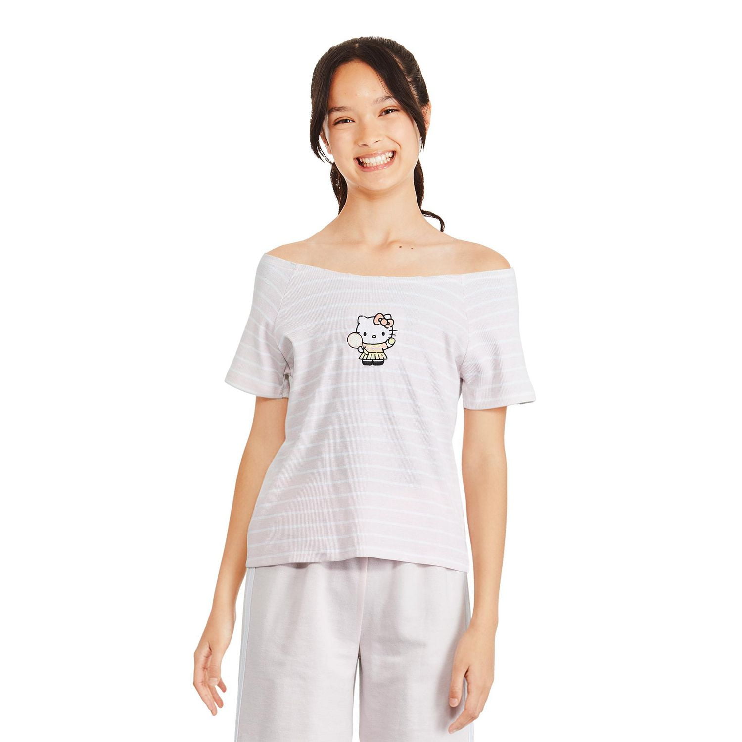 Haut aux épaules Hello Kitty pour filles