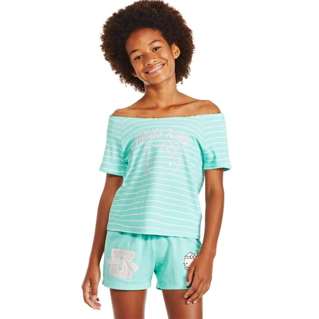 Hello Kitty Girls' Off The Shoulder Top