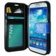 Étui portefeuille d'Exian pour Samsung Galaxy S4 - rayures bleues et vertes – image 3 sur 3
