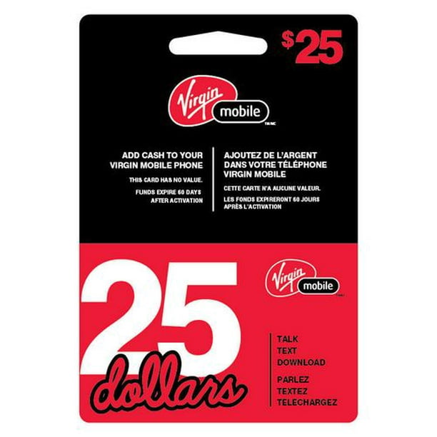 Carte Virgin Mobile 25 $
