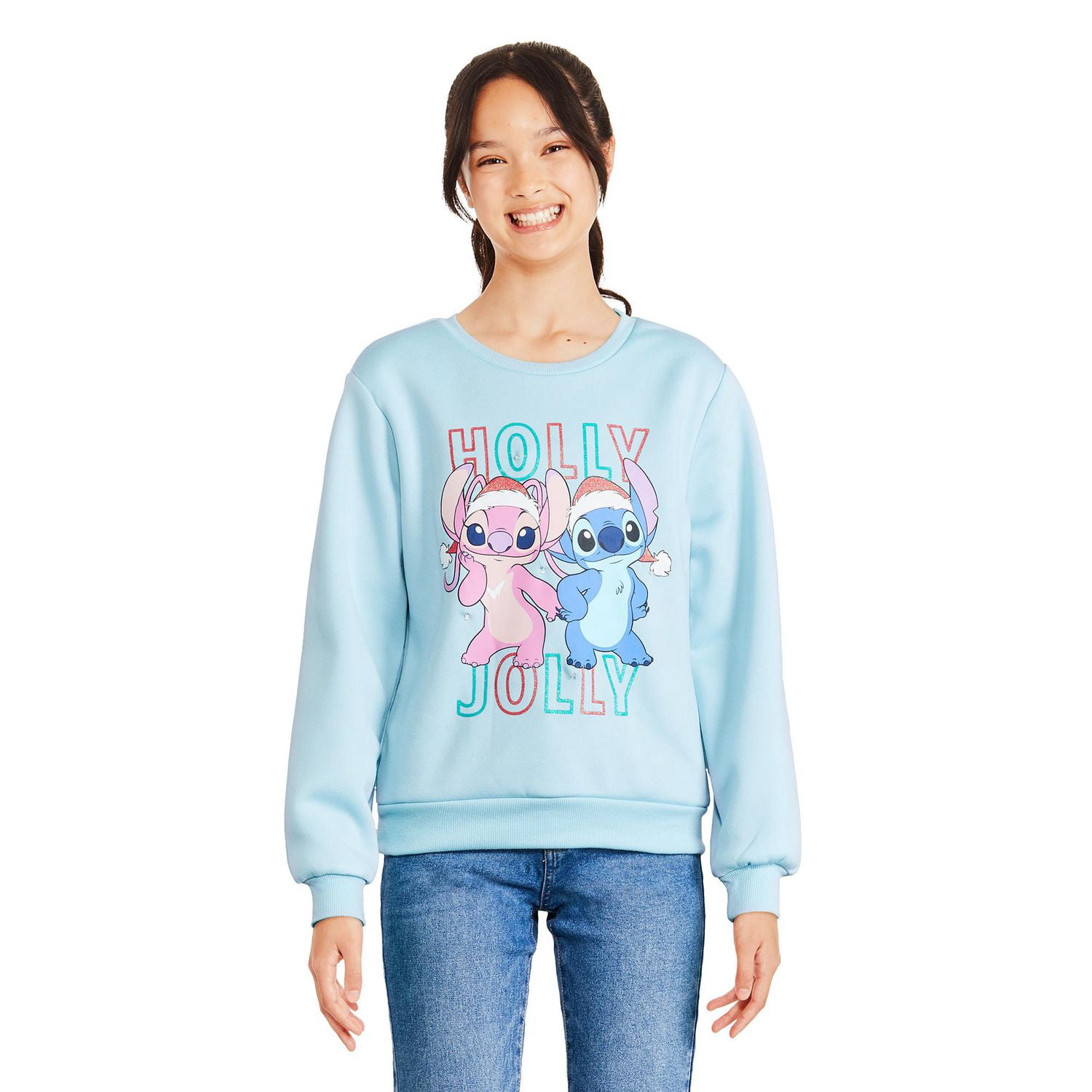 Disney Girls' Stitch Light Up Fleece Popover