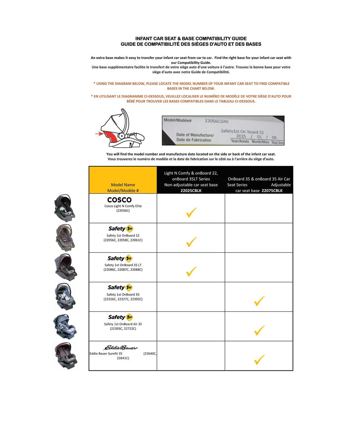 Cosco car seat base sale compatibility