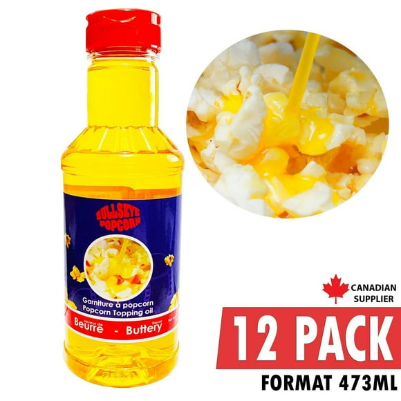 BullsEye Popcorn Buttery topping Oil 473ML (Box of 12)