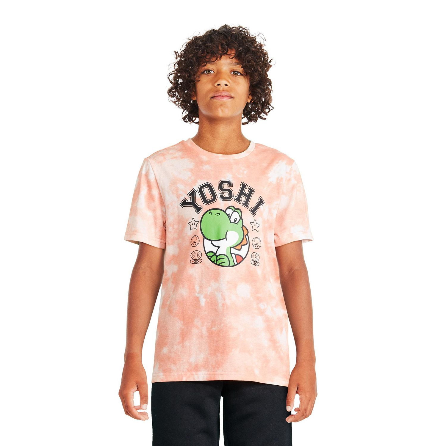 T-shirt délavé Yoshi Super Mario pour garçons