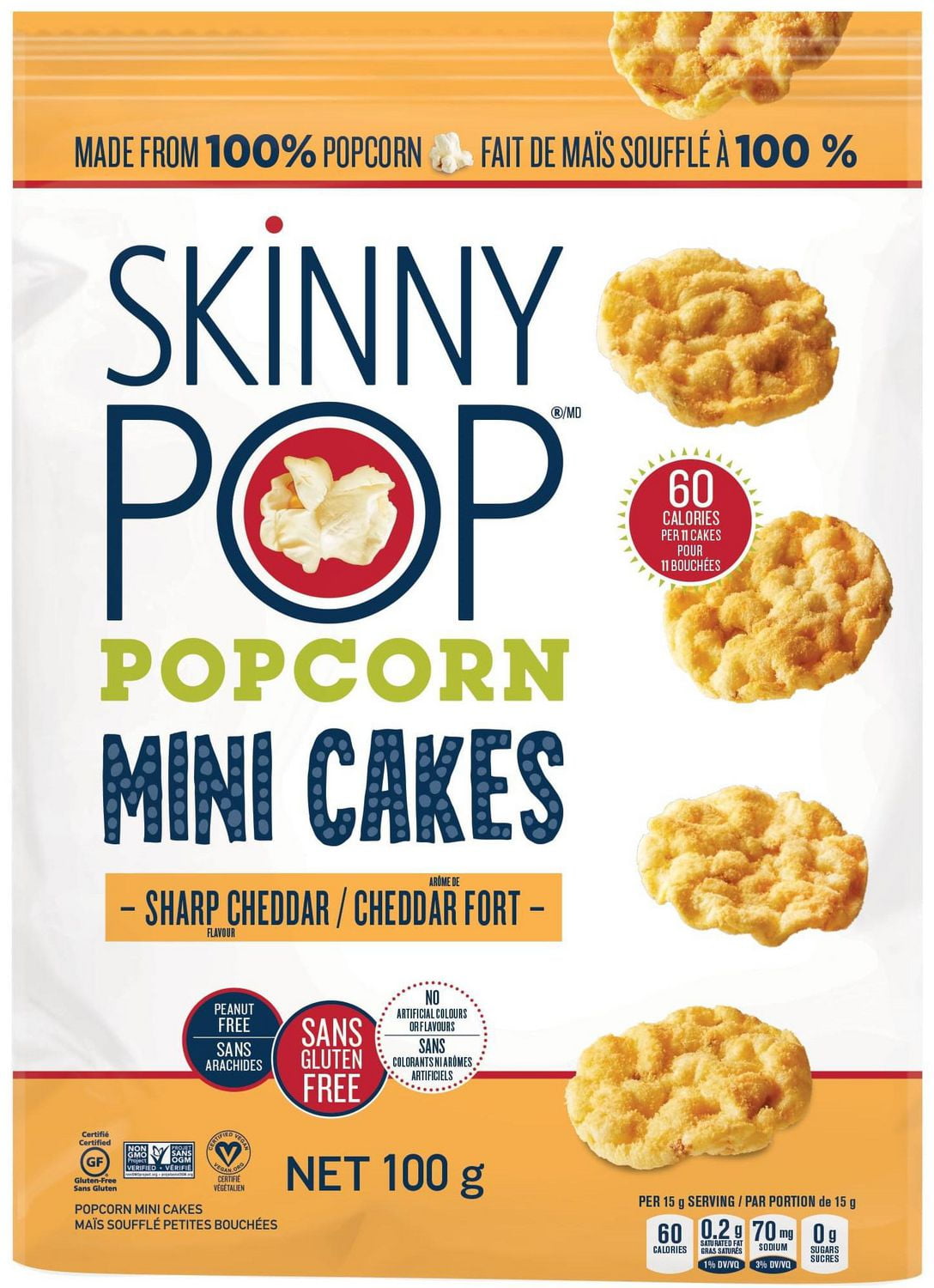 SkinnyPop Popcorn Sharp Cheddar Mini Cakes Walmart Canada