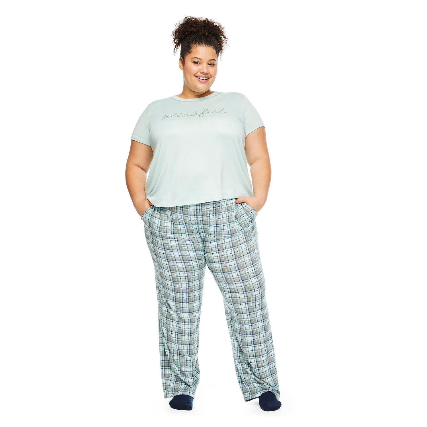 George Plus Women's Pajama 2-Piece Set, Sizes 1X-4X