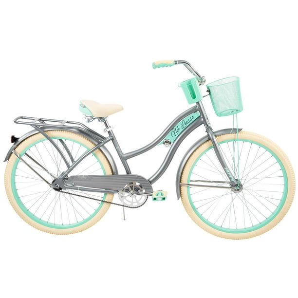 Huffy, Nel Lusso Classic Cruiser Bike with Perfect Fit Frame, Women's,  Gray, 26 