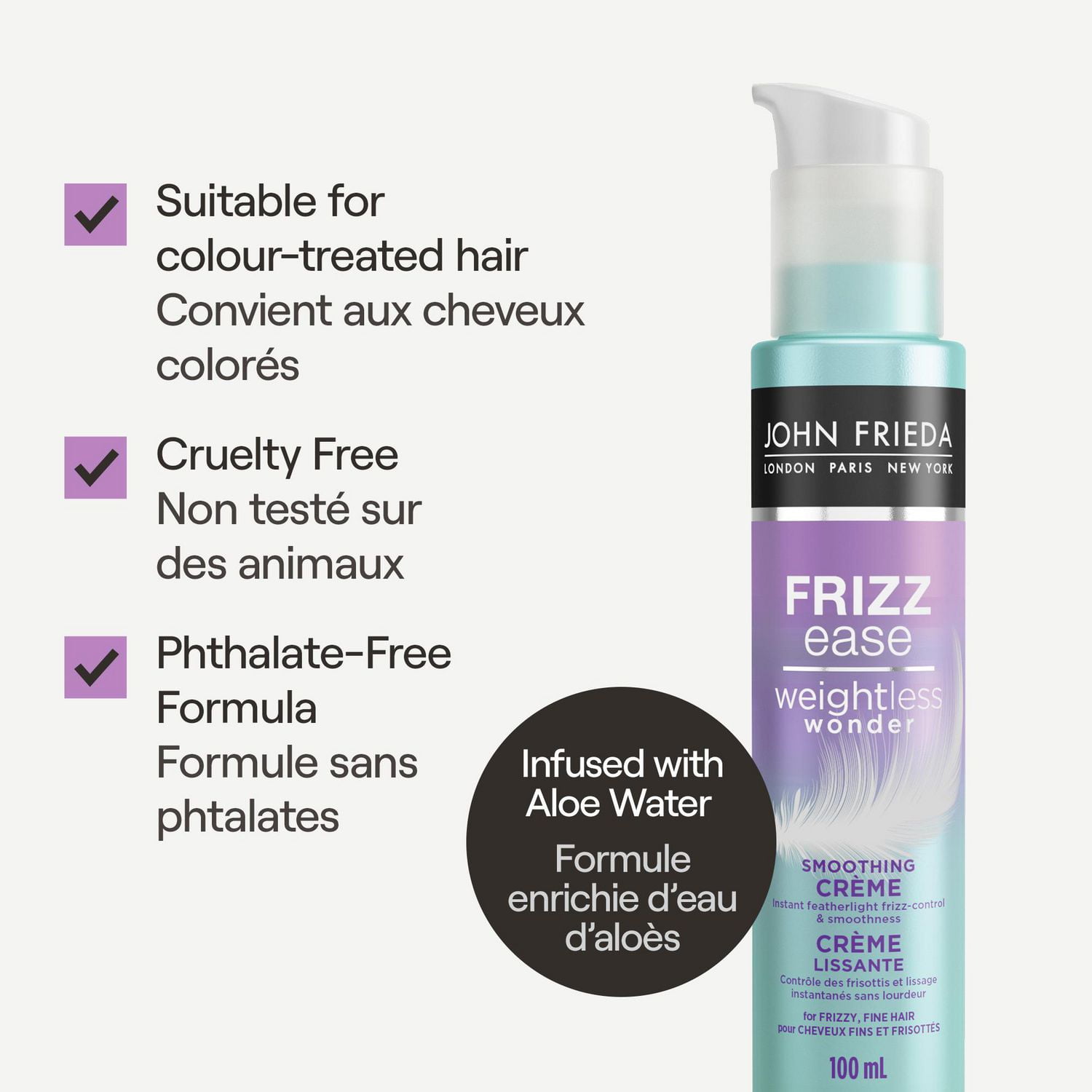 John Frieda Frizz Ease Weightless Wonder Crème, 100 mL